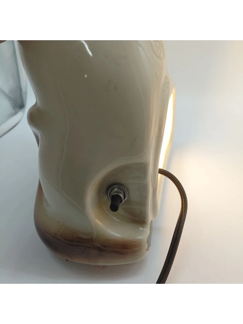 Vintage Howard Kron Siamese Cat TV Lamp MCM Ceramic Mother Kitten Working